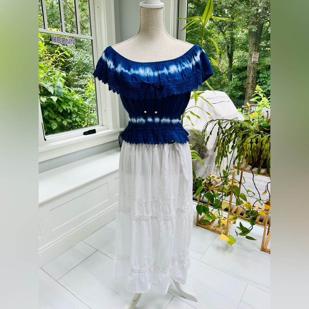 Seaspice gauze top and skirt set